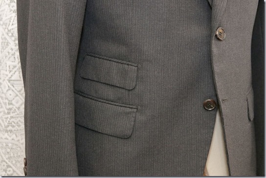 スーツのチェンジポケット