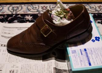 乾燥中の靴